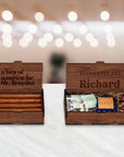 Custom Double Sided Engraved Wooden Keepsake Rectangle Box, Personalised Plywood/ MDF Name/ Logo Wedding, Birthday, Corporate Storage Gift Boxes