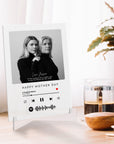 Custom UV Print Wooden Photo Spotify Song QR Code Plaque, Personalised Acrylic Picture Display Frame Stand, Wedding Couple, Anniversary Gift