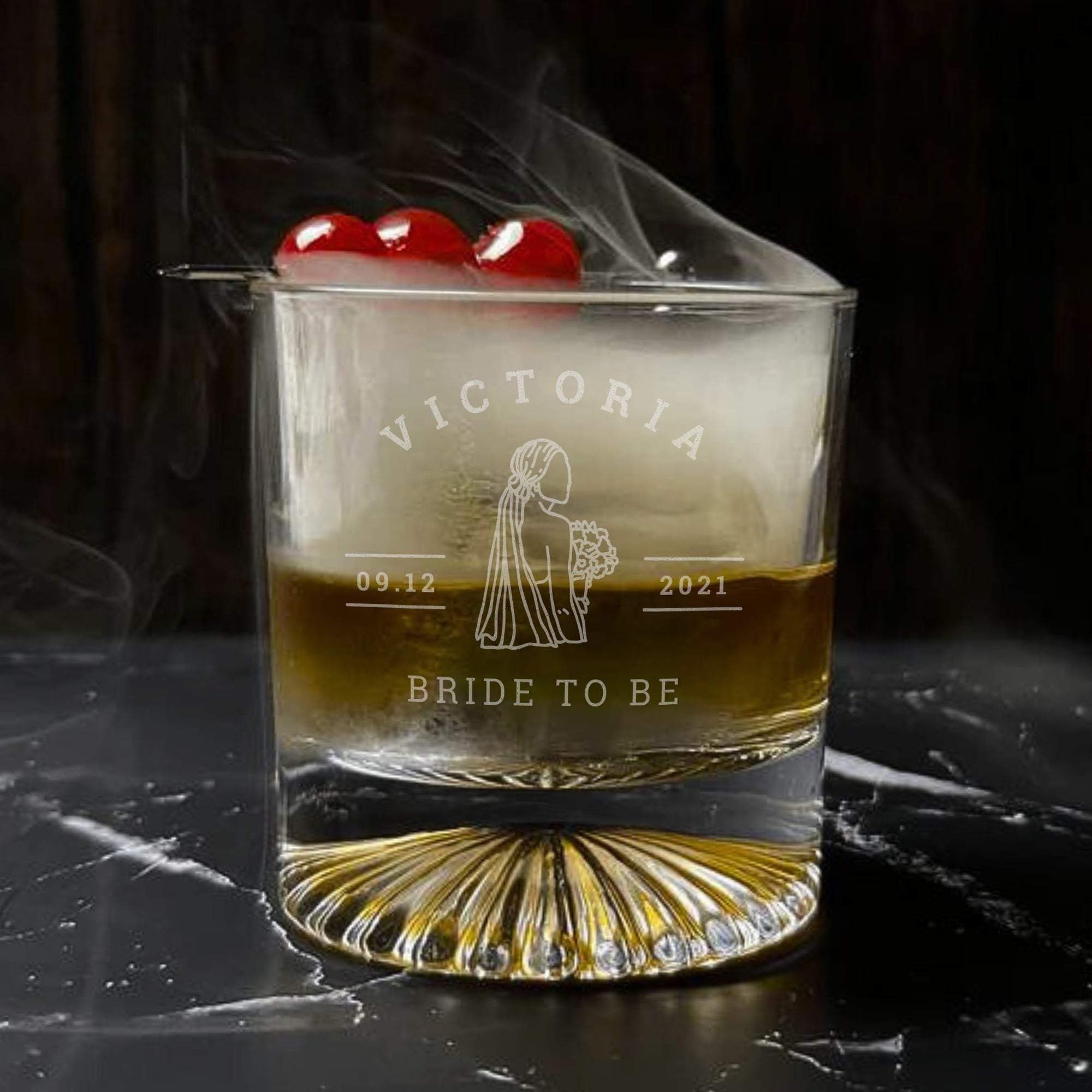 Personalised 315ml Whiskey Pattern Bottom Round Glass, Custom Engraved Scotch Tumbler, Corporate Housewarming Wedding, Groomsman, Dad&#39;s Gift