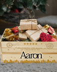 Personalised 3D Double Layers Name Sign Christmas Eve Wood Crate, Customised Santa Kid Box, First Xmas Decor/ Family, Corporate Gift Storage