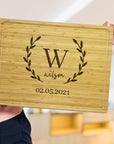 Personalised Bamboo Wooden Cheese Serving Board, Custom Engraved Cutting Chopping Tray Charcuterie Platter Butcher's Block Housewarming Gift