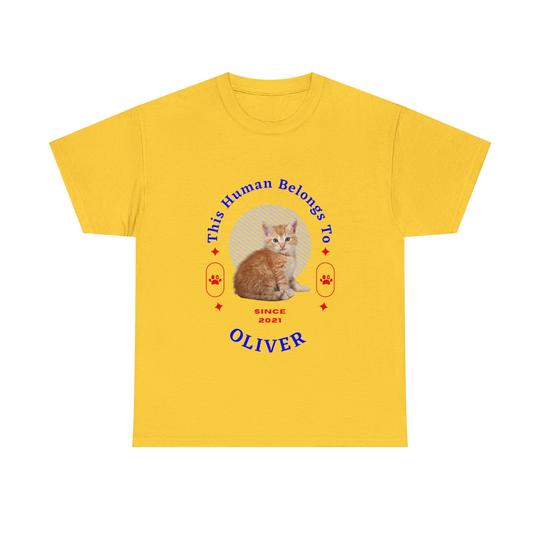 Customise Your Pet Photo Unisex T-shirt, Personalised Name This Human belongs To Dog Lover Shirt, Cat Image Custom T Shirt, Personalised Tee Shirts Birthday Gift