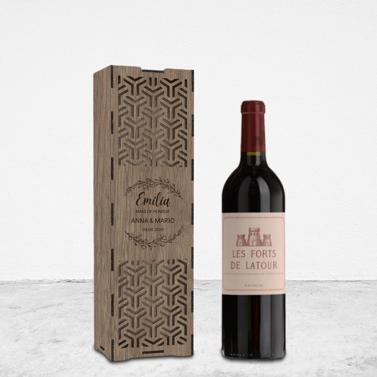 Custom Made Laser Cut &amp; Engraved Wooden Decorative Wine Box, Personalised Plywood/ MDF Name/ Logo Wedding, Birthday, Corporate Wine Bottle Gift Boxes