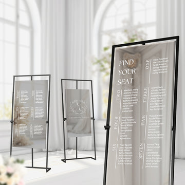 Personalised Mirror Acrylic Wedding Signs Wreath Monogram Bundle Set