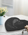 Personalised Memorial Heart Slate Sign, Custom Engraved In Loving Memory Garden Stone, Funeral Cemetery Plaque, Loss of Loved One Pray Gift