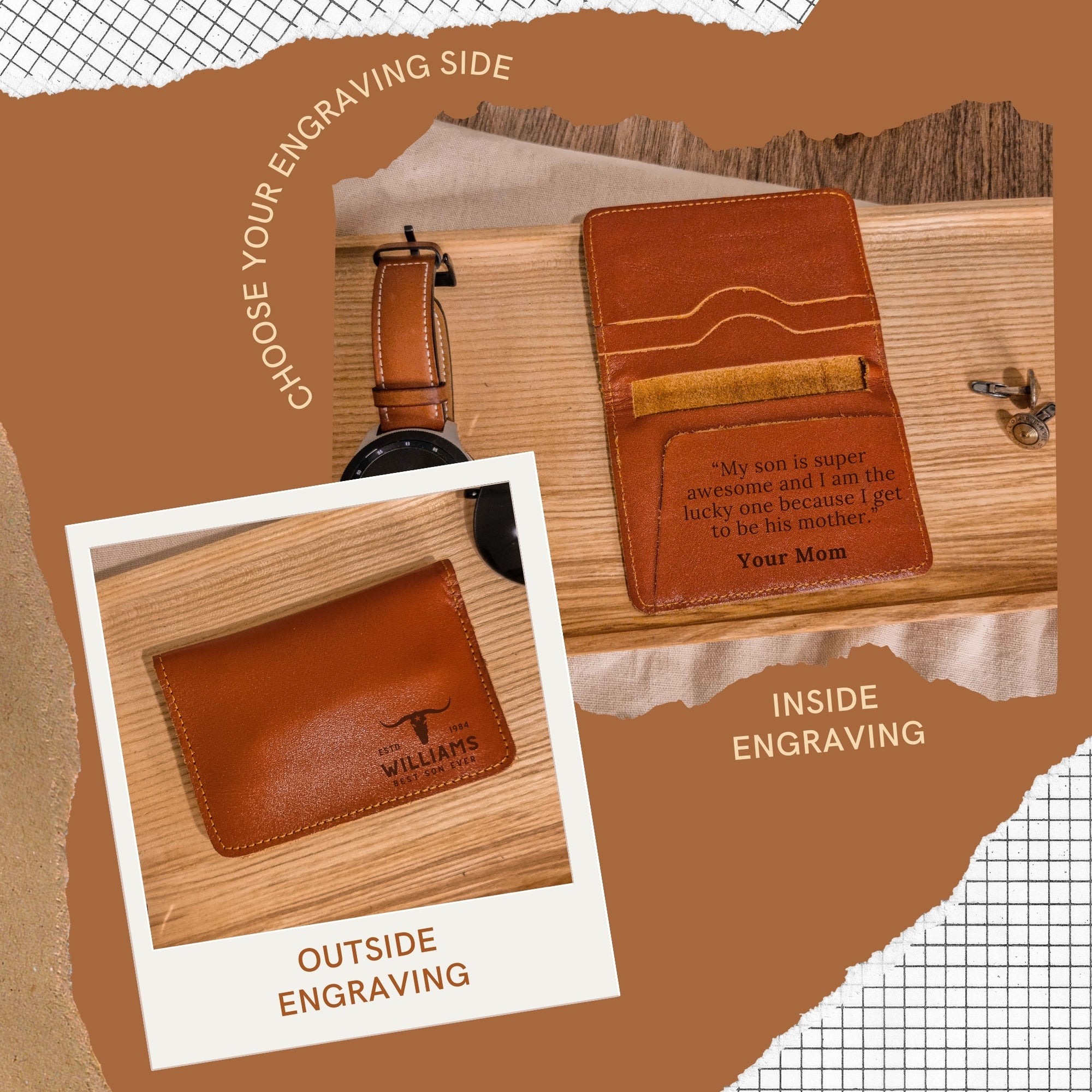 Personalised Corkscrew, Leather Card Holder, Shot Glass Set in Custom Engraved Wooden Box, Best Man, Father, Groomsman Proposal Wedding Gift