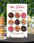 Custom 3D Plywood Donuts Wall Stand, Personalised Name, Date Candy Bar Display, Donuts Stack Holder, Rustic Wedding Table Decor, Party Sign