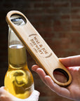 Personalised Wooden Bar Blade Beer Bottle Opener, Custom Engraved Logo Corporate Gift, Wedding Favour, Groomsmen, Father's Day, Teacher Gift