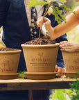 Custom Etched Couple Terracotta Pot & Saucer, Personalised Unity Tree Planting Wedding Ceremony Planter Housewarming Anniversary Garden Gift