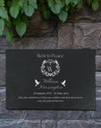 Personalised Memorial Rectangle Slate Sign, Custom Engraved In Loving Memory Garden Stone, Funeral Cemetery Plaque, Loss of Love Ones Gift