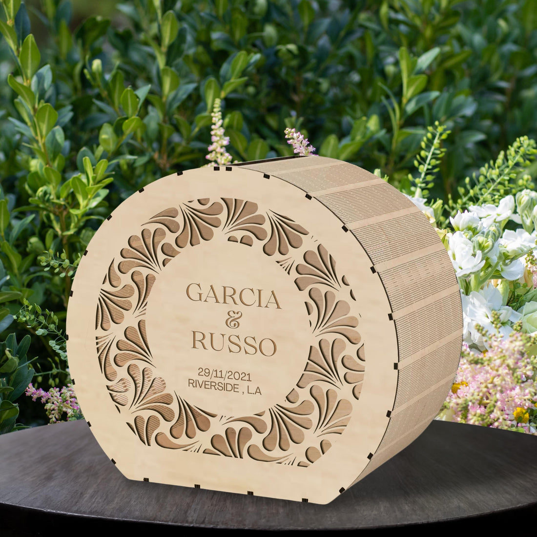 Custom Made Laser Cut & Engrave Plywood Wishing Well Box, Personalised Name & Date Money, Envelope, Card Boxes, Rustic Wedding Memory Keepsake Gift