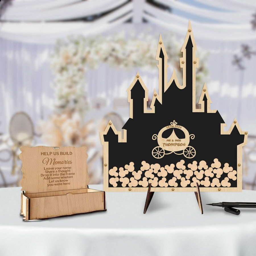 Custom Made Wedding Wonderland Castle Drop Box, Personalised Guest Book Alternative, Birthday Sign-in Signature Box, Cartoon Fairytale Decor