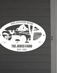 Custom Made Acrylic Farm House Scenery Hoop Sign, Personalised Rustic Chicken Coop Signage, Backyard Patio Ranch Wall Art, Housewarming Gift