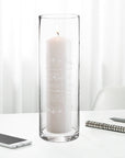 Personalised Memorial Cylinder Glass Vase Candle Holder, Custom Engraved In Loving Memory, Funeral Celebration, Prayer, Loss Wedding Gift