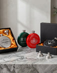Personalised 5oz Round Hip Flask Gift Box Set for Men
