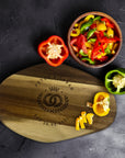 Personalised Acacia Wood Cheese Organic Serving Board Custom Engraved Cutting Chopping Tray Charcuterie Platter, Housewarming Corporate Gift