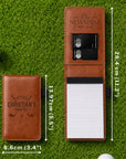 Custom Engraved Leatherette A7 Small Pocket Notebook/ Golf Scorecard Holder