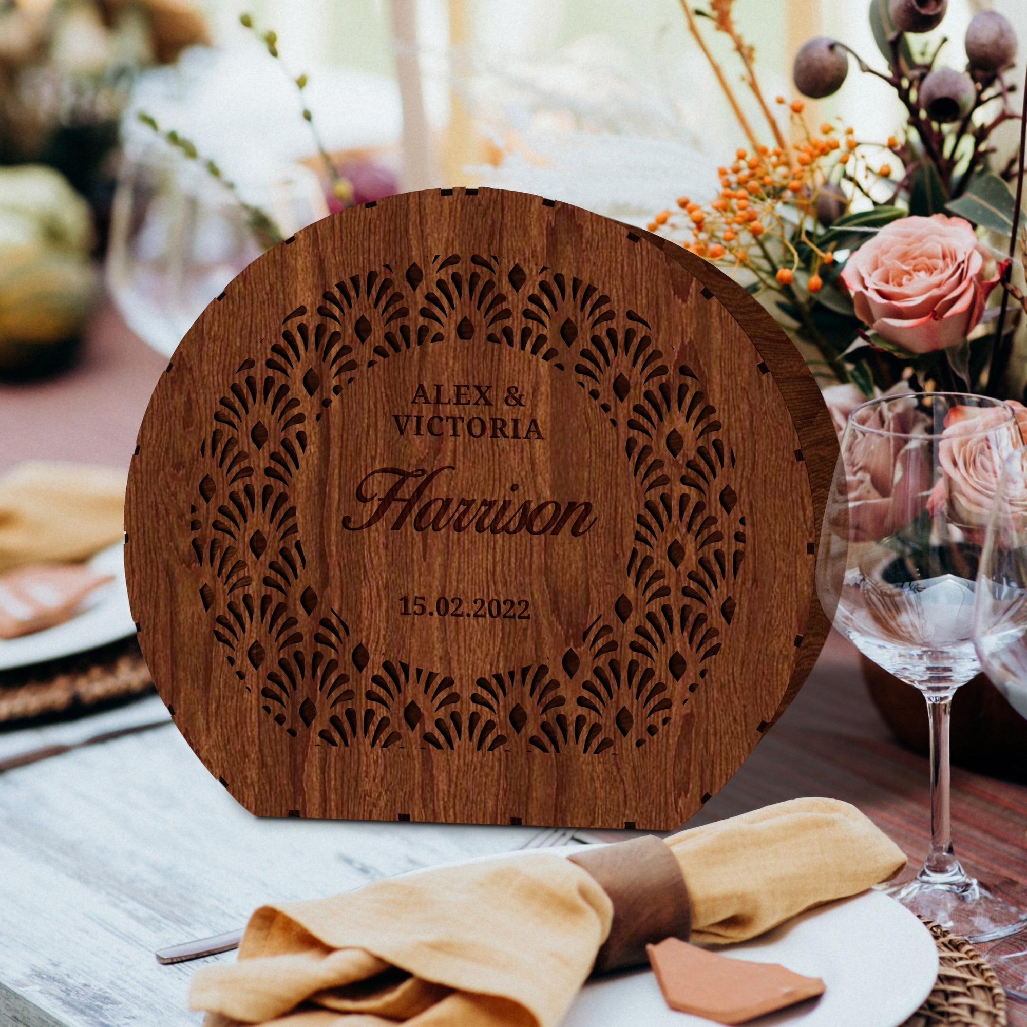 Custom Made Laser Cut &amp; Engrave Plywood Wishing Well Box, Personalised Name &amp; Date Money, Envelope, Card Boxes, Rustic Wedding Memory Keepsake Gift