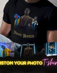 Customise Your Own Photo Unisex Heavy Cotton T-shirt, Bootleg Style Tshirt, Personalised Insert Image Tee Shirts, Birthday, Couple, Anniversary Gifts