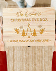 Personalised Wooden Remembering Christmas Eve Box, Custom Etched Keepsake Treasure Storage, First Xmas Mr Mrs, New Home, Memorial Santa Gift