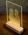 Personalised Acrylic Photo Lamp, Engraved 3D Family, Couple, Pet, Baby Picture Night Light, Custom Logo LED Table Light Room Decor, Anniversary, Wedding, Birthday Gift