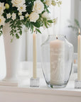 Personalised Engraved Glass Vase Unity Candles & Holders Set, Custom Wedding Ceremony Engagement Union, Christening Baptism Anniversary Gift