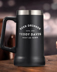 Personalised Insulated Stainless Steel Tankard Beer Mug, Custom Engraved Thermal Brewery Tumbler, Dad Groomsman Housewarming, Christmas Gift