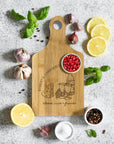 Personalised 3 Bamboo Chopping Boards & Stand Set Custom Engraved Wooden Cutting Paddle Tray Charcuterie Platter Housewarming Corporate Gift