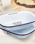 Custom Engraved Enamel Baking Tray, Personalised Pie Dish, Outdoor Camping Tableware Picnic Kitchenware, Mom Dad Housewarming Christmas Gift