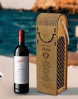 Custom Made Laser Cut & Engraved Carry Decorative Rope Handle Wooden Wine Box, Personalised Plywood/ MDF Name/ Logo Wedding, Birthday, Corporate Wine Bottle Gift Boxes