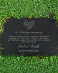 Personalised Memorial Rectangle Slate Sign, Custom Engraved In Loving Memory Garden Stone, Funeral Cemetery Plaque, Loss of Love Ones Gift