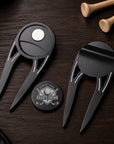 Custom engraved 3-in-1 golf divot tool with magnetic ball marker and bottle opener