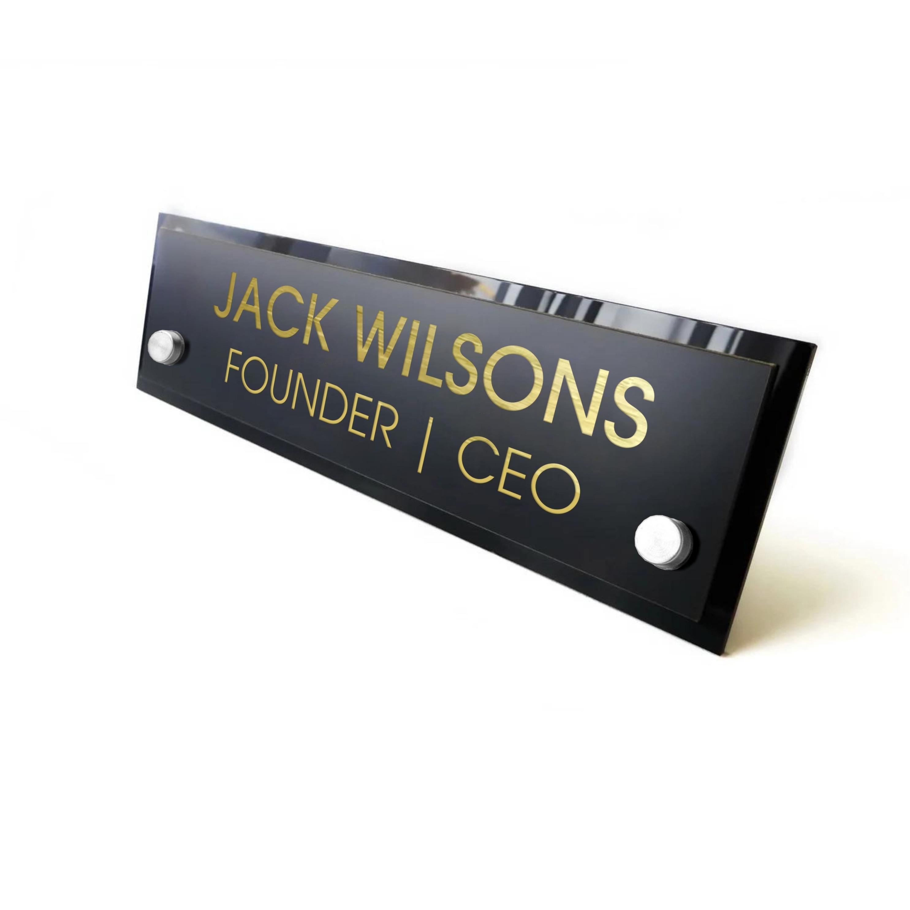 Custom Desk Name Plate Sign – Free Engraving, Made In USA (Unbranded/Generic)