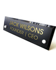 Custom Engraved Standoffs Acrylic Desk Name Plate, Personalised Professional New Job Title Sign, Office Accessory, Title Banner, Job Role Quote Plaque