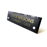 Custom Engraved Standoffs Acrylic Desk Name Plate, Personalised Professional New Job Title Sign, Office Accessory, Title Banner, Job Role Quote Plaque