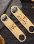 Personalised Wooden Bar Blade Beer Bottle Opener, Custom Engraved Logo Corporate Gift, Wedding Favour, Groomsmen, Father's Day, Teacher Gift