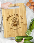 Personalised 3 Bamboo Chopping Boards & Stand Set Custom Engraved Wooden Cutting Paddle Tray Charcuterie Platter Housewarming Corporate Gift