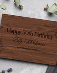 Custom Engraved Wooden Birthday Guest Book, Personalised Plywood Alternative/ Traditional Guestbook Keepsake,  Rustic/ Vintage Party Decor