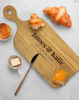 Personalised Oak Wooden Cheese Serving Board, Custom Engraved Cutting Chopping Paddle Tray, Charcuterie Platter, Housewarming Corporate Gift