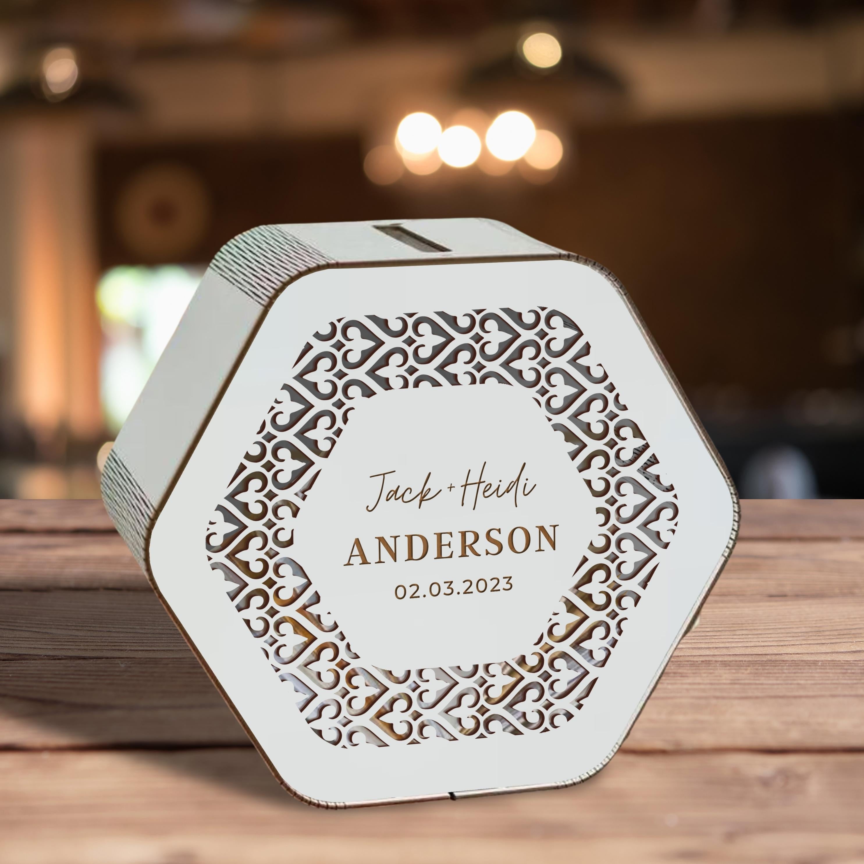 Custom Made Laser Cut Plywood Wishing Well Box, Personalised Name ...