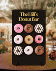 Custom Acrylic Donuts Wall Stand, Personalised Name, Date Candy Bar Display, Donuts Holder Sign, Elegant Wedding Table Decor, Party Supply