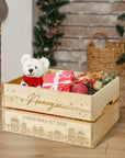 Personalised Christmas Eve Wood Crate, Customise Santa Delivery Kid Toy Box Decor First Xmas Present Family Tradition Corporate Gift Storage