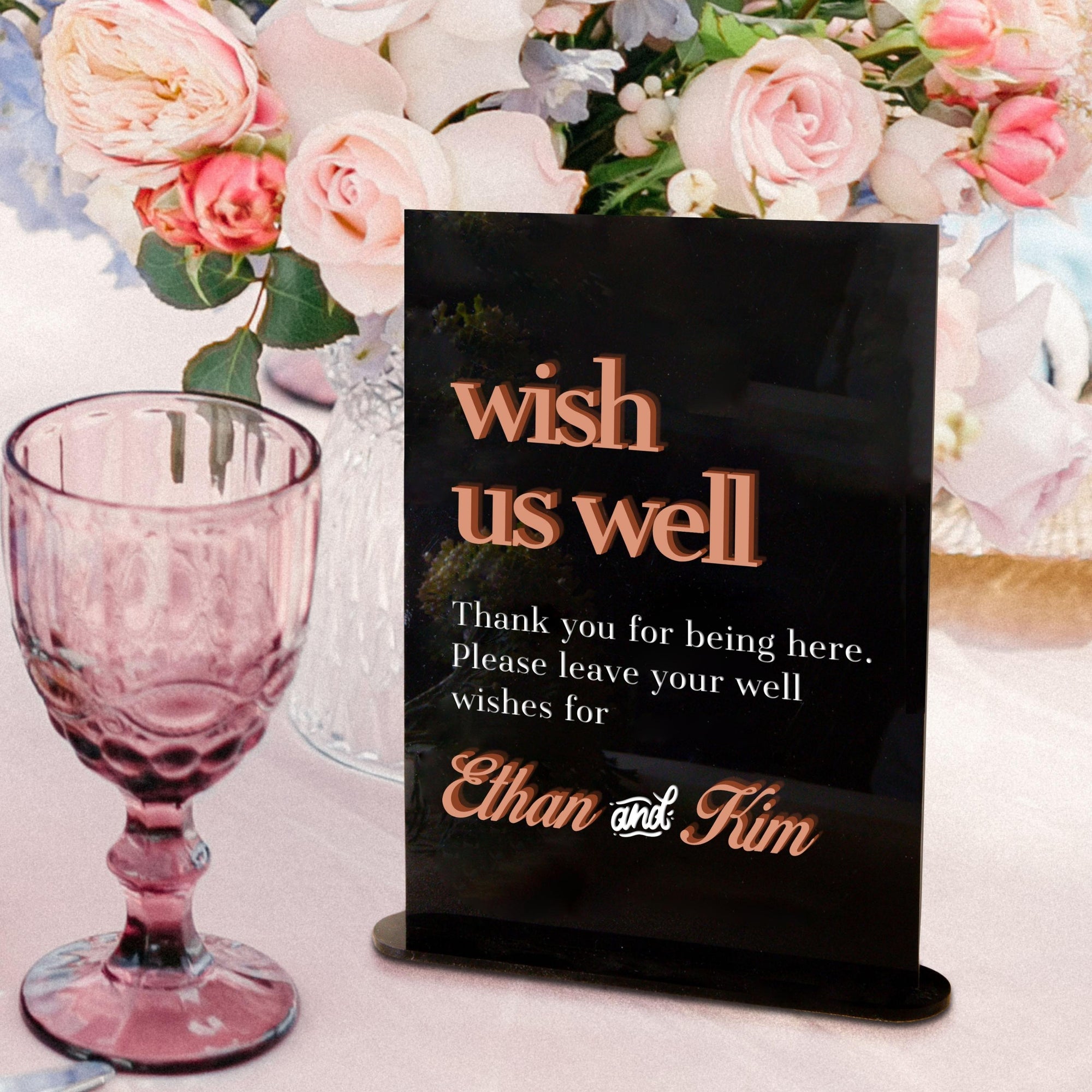 Custom 3D Raised Acrylic &amp; Engraving Polaroid Photo Guestbook Rectangle Sign, Personalised Wedding Wishing Well Memorial Signage Table Decor