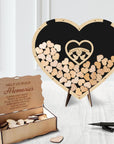 Custom Made Laser Cut Plywood Heart Shape Wedding Drop Box, Rustic Personalised Name & Date Guest Book Alternative, Stationery Table Decor