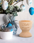 Personalised Wooden Easter Bunny Cup, Custom Engraved Rabbit Egg Shot Holder, First Birthday Baby Christian Baptism Keepsake, Christmas Gift