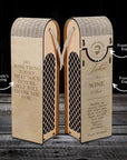 Custom Made Laser Cut & Engraved Carry Decorative Rope Handle Wooden Wine Box, Personalised Plywood/ MDF Name/ Logo Wedding, Birthday, Corporate Wine Bottle Gift Boxes