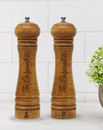 Personalised Wooden Salt and Pepper Grinder, Base Set, Custom Engraved Mill Shaker, Manual Spice Crusher Kitchen Utensils, Housewarming Gift