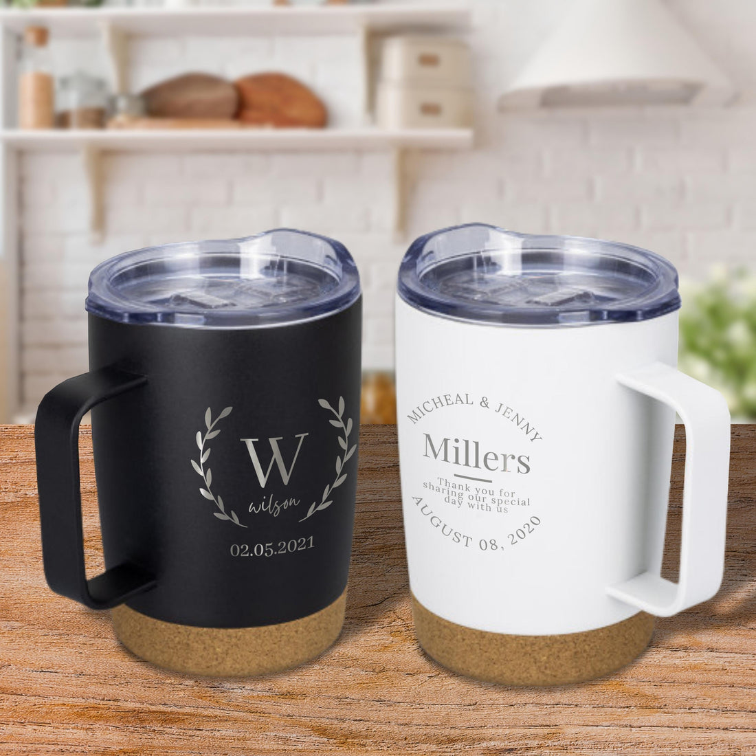 Personalised Stainless Steel Coffee Cup, Custom Engraved Insulated Tea Sipper Tumbler, Travel Thermal Mug, Insulation Portable Vacuum Flask