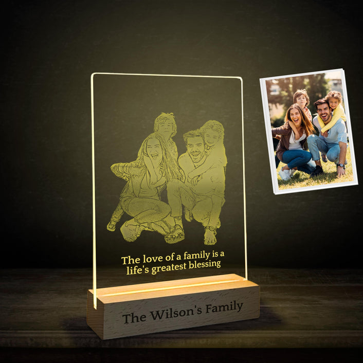 Personalised LED Night Lights | Custom Acrylic LED Lights | Yoonek Gifts