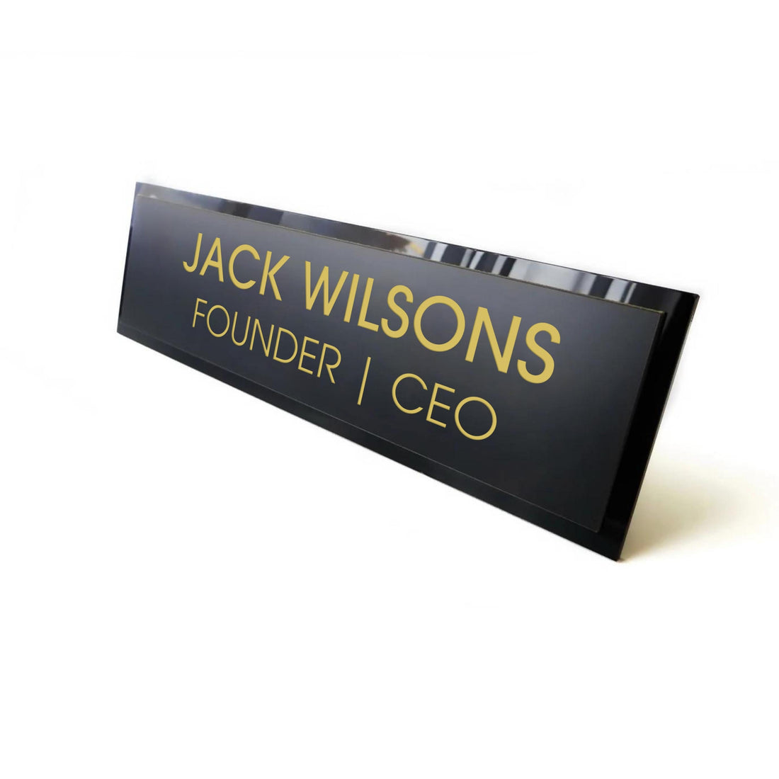 Custom Engraved Acrylic Desk Name Plate, Personalised Professional New Job Title Sign, Office Accessory, Title Banner, Job Role Quote Plaque